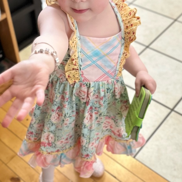 Cheeky Plum Charley Knit Dress - Magnolia - Size 2T - Picture 7 of 7